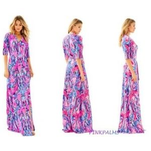Lilly Pulitzer Marvista Wrap Dress Pink Blue NWT in Medium